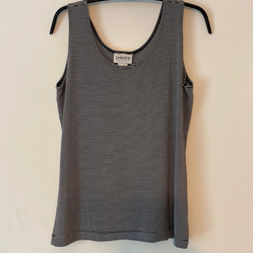 Chico’s Travelers black and white tank - size 1 (8 US)!
